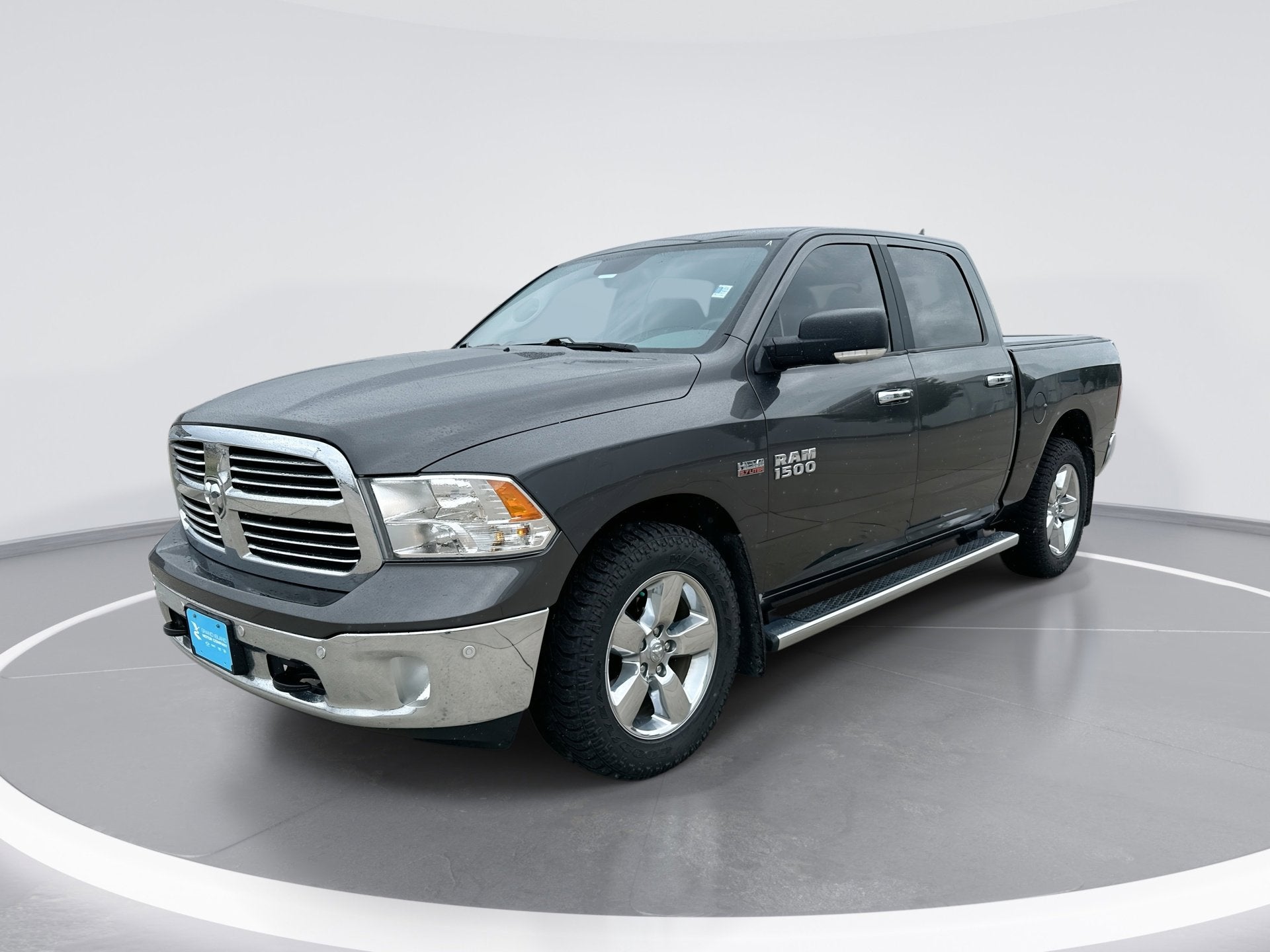 2018 RAM 1500 Big Horn in Granite Crystal Metallic Clearcoat — front three-quarter view