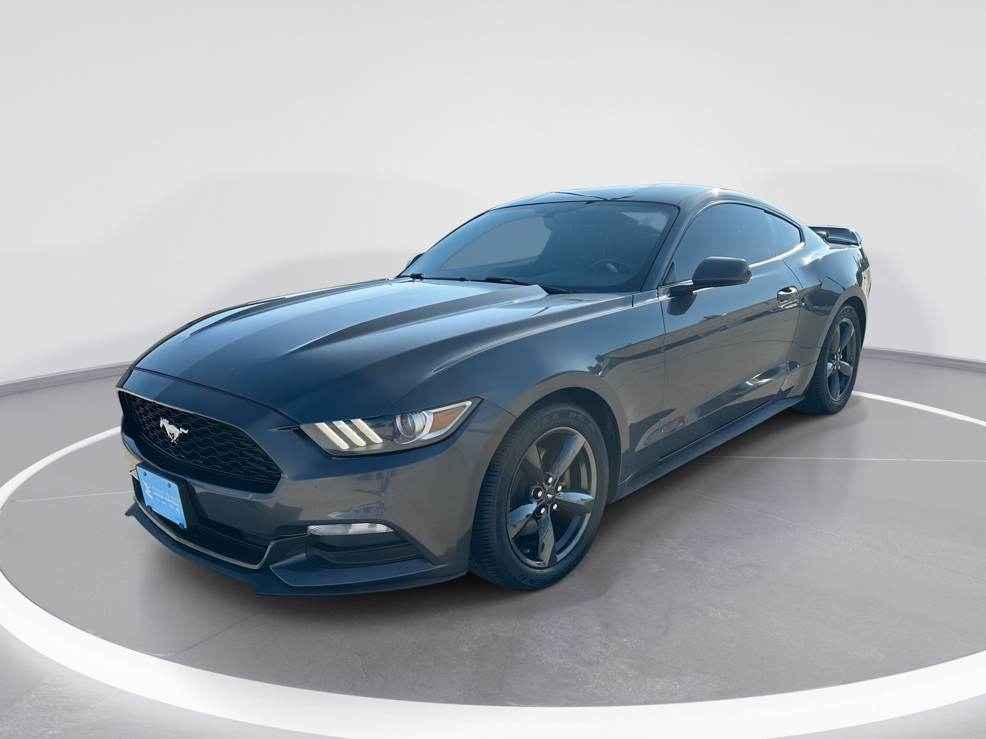 2016 Ford Mustang V6 in Gray — front three-quarter view