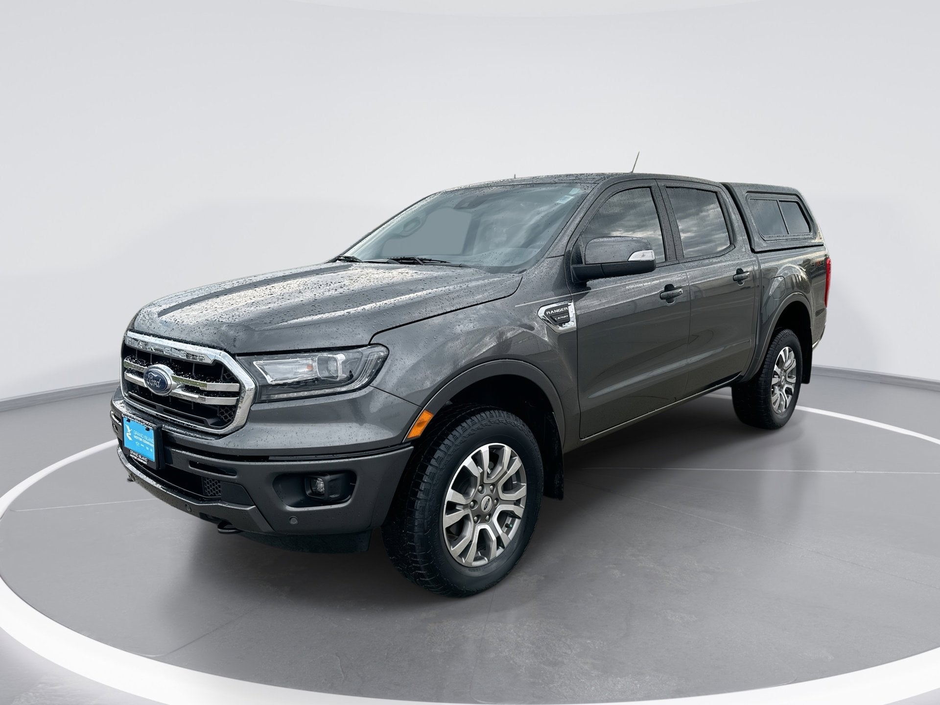 2019 Ford Ranger LARIAT in Magnetic — front three-quarter view